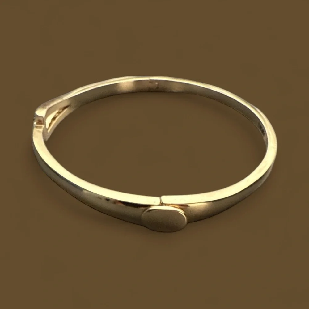 DKNY Gold-Tone Crystal Bangle Bracelet - Picture 7 of 8